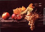 Maureen Hyde Still Life with Grapes and Pomegranates painting